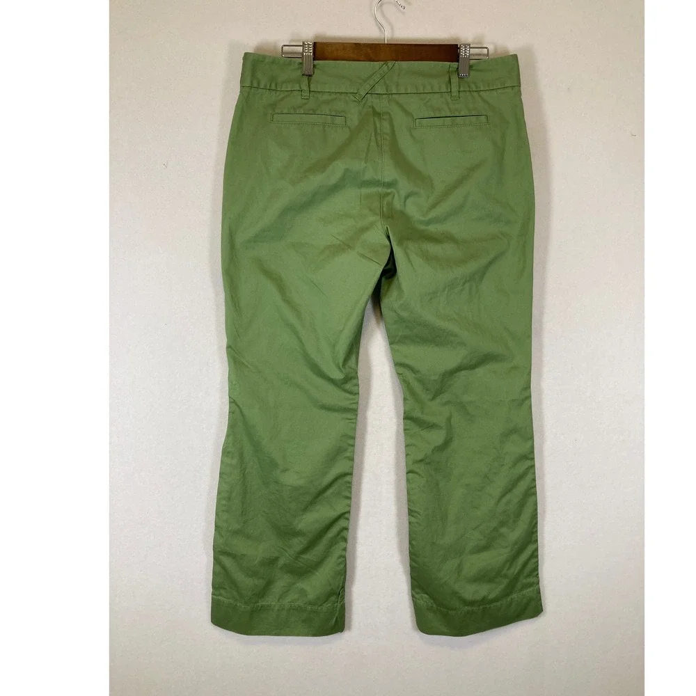 Preppy Moda International Women 12 Green Marisa Fit Cotton Straight Leg Trousers